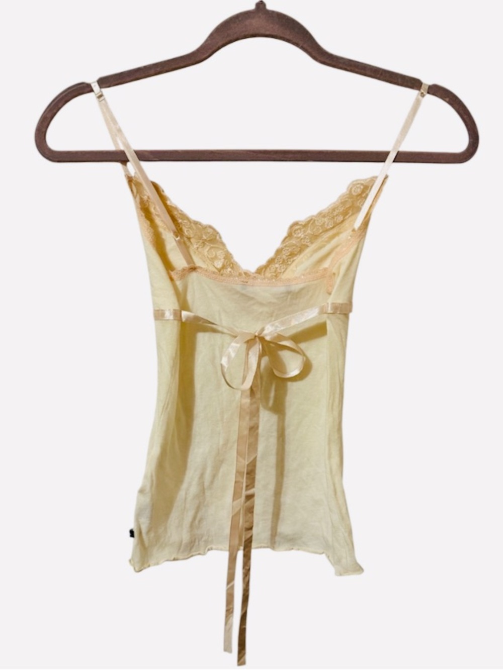 Vintage Hollister Delicate Lace Trim Satin Ribbon Cami Cream Y2K Nwot⭐️⭐️⭐️⭐️⭐️ - Picture 3 of 9